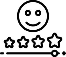 Black line icon for customer satisfaction vector