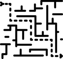 Black line icon for solution vector