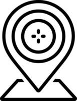 Black line icon for aim vector