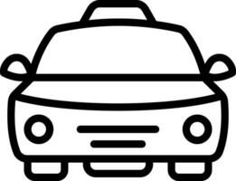 Black line icon for taxi vector