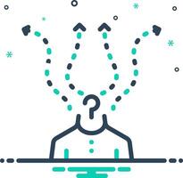 Mix icon for decision vector