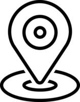 Black line icon for pointer vector
