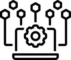 Black line icon for controls vector