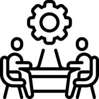 Black line icon for together vector