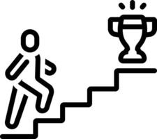 Black line icon for achievement vector