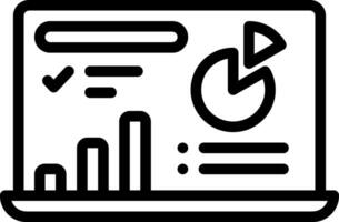 Black line icon for dashboard vector