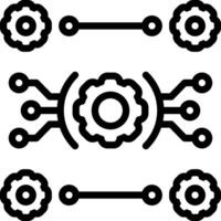 Black line icon for synthesis vector