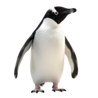 un pingüino en pie en un transparente antecedentes png