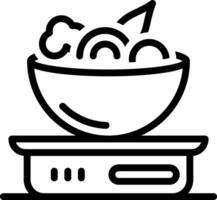 Black line icon for diet vector