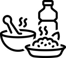 Black line icon for food vector