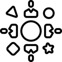 Black line icon for diversity vector