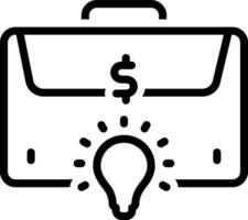 Black line icon for business idea vector