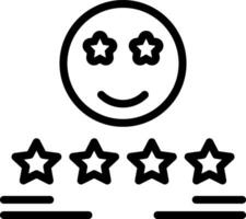 Black line icon for satisfaction vector