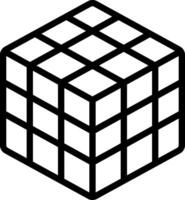 negro línea icono para lógica juego vector