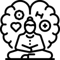 Black line icon for physical health vector