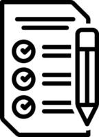 Black line icon for task vector