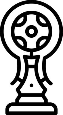Black line icon for championship