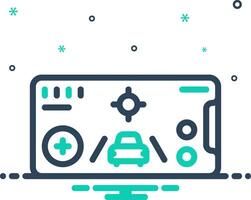 Mix icon for mobile game vector
