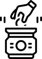 Black line icon for saving vector