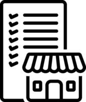 Black line icon for establishment vector