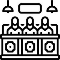 Black line icon for jury vector