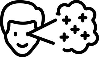 Black line icon for optimistic outlook vector