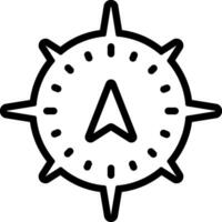 Black line icon for navigation vector