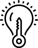 Black line icon for key idea vector
