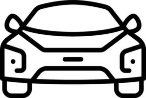 Black line icon for car vector