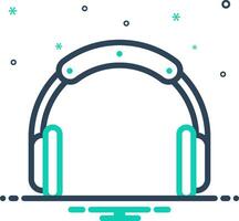 icono de mezcla para auriculares vector