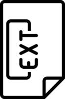 Black line icon for ext vector