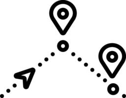 Black line icon for gps vector