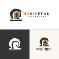 Horse head logo design . Horse illustration logo concept vector