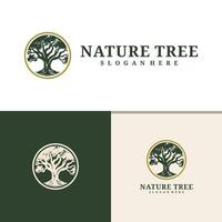 Tree logo design . Nature trees illustration. vector