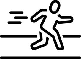 Black line icon for running vector