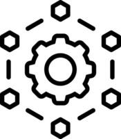 Black line icon for parameters vector