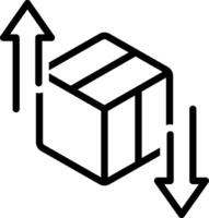 Black line icon for import export vector