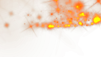 Orange Feu explosion sur transparent Contexte png