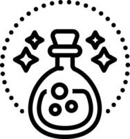 Black line icon for potion vector