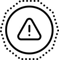 Black line icon for caution vector