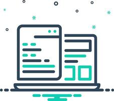 Mix icon for development vector