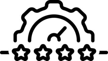 Black line icon for performance vector