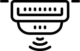 Black line icon for detector vector