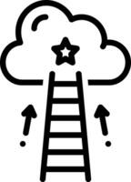 Black line icon for motivation vector