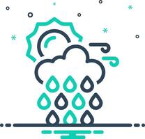 icono de mezcla para el clima vector