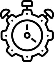 Black line icon for productivity vector