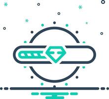Mix icon for points and life bar vector