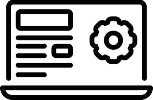 Black line icon for development vector