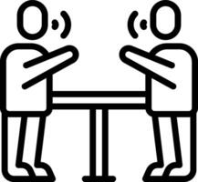 Black line icon for argument vector
