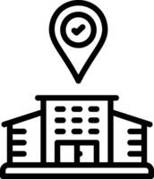 Black line icon for check in vector